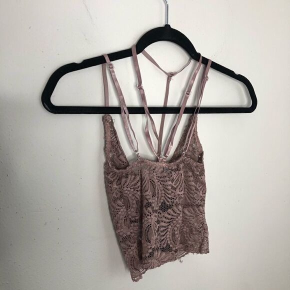 2/$30 Prettylittlething Indya Truffle Sheer Lace Choker Strap Crop Top Size US 0 - Picture 12 of 14
